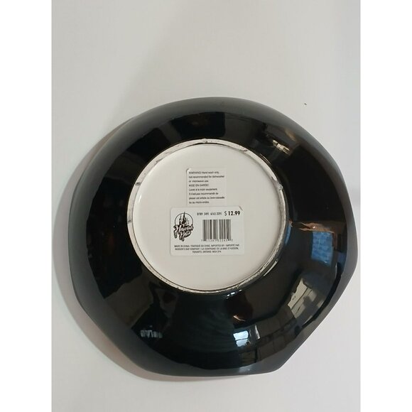 Haunted Halls Halloween Vampire Dracula Plate Ceramic Red & Black - Picture 2 of 13